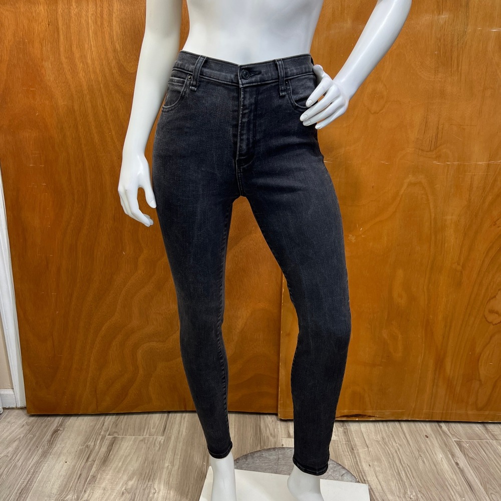 Abercrombie & Fitch Women's The super Skinny High Rise Black Jeans Size 6/28